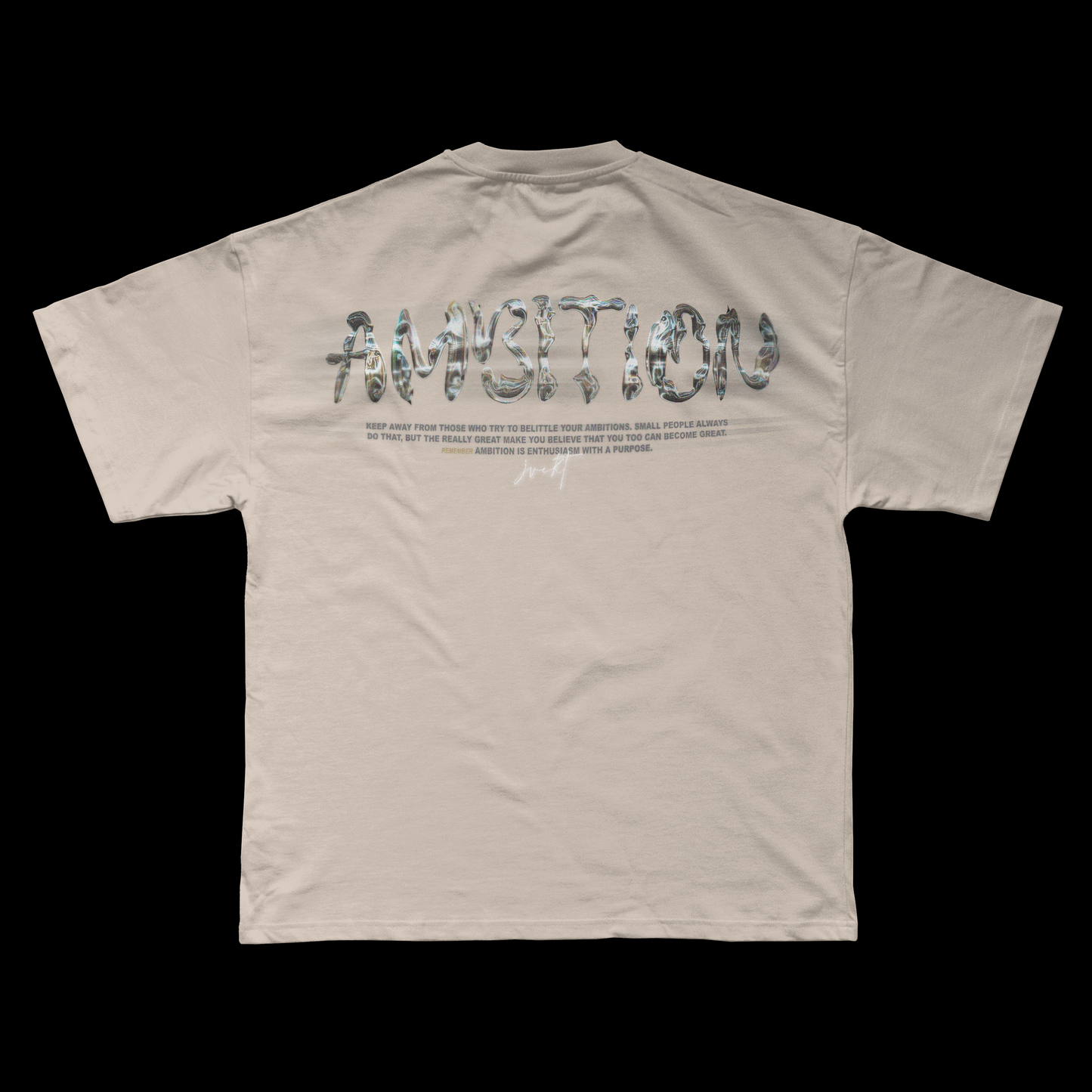 Cream "Ambition" Oversized T-Shirt