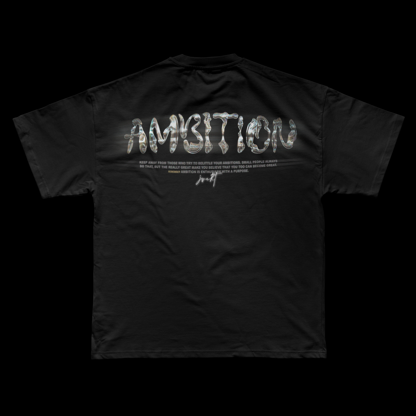 Black "Ambition" Oversized T-Shirt