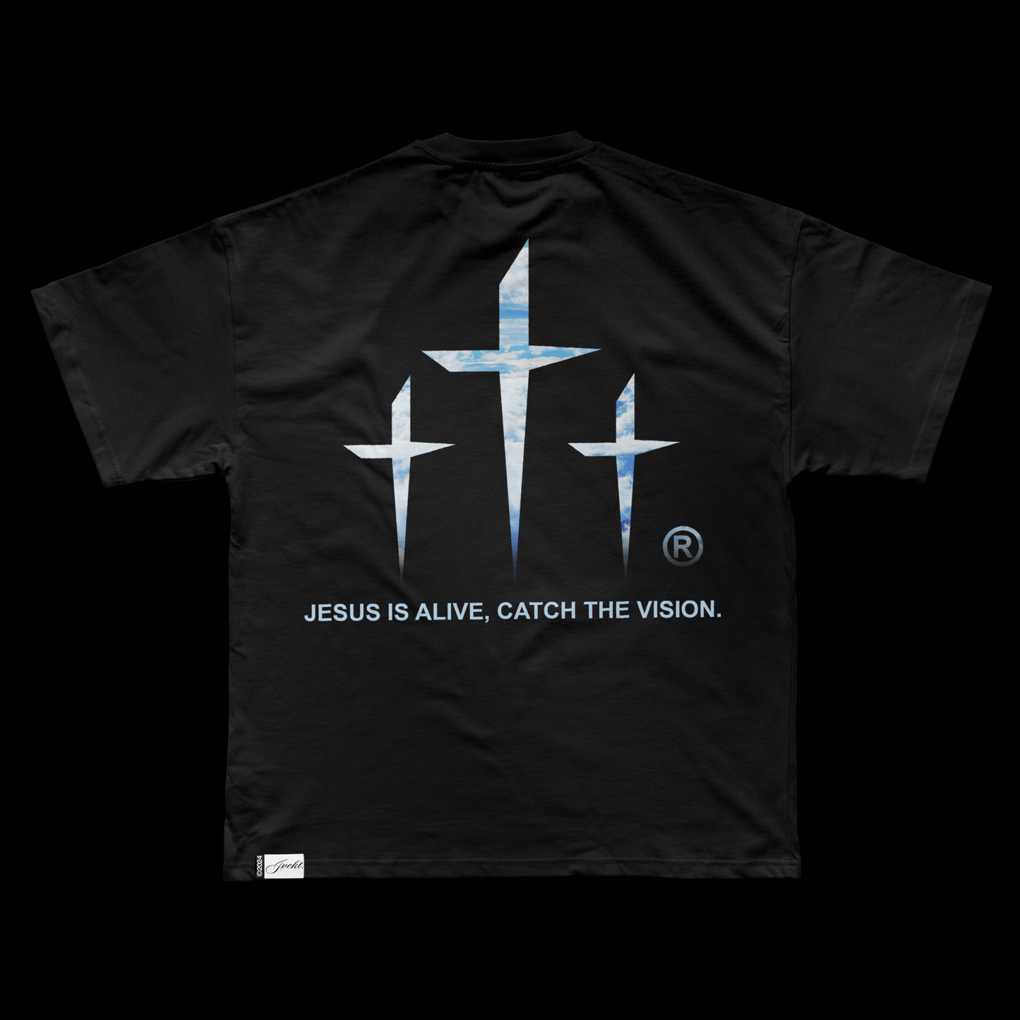 Black "Jesus Is Alive" Oversized T-Shirt