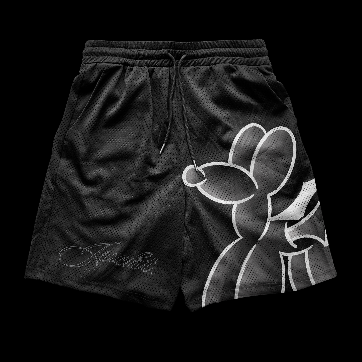 Black "Legend" Mesh Shorts