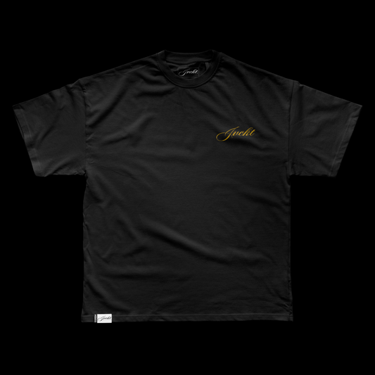 Black "Angel Guard" Oversized T-Shirt