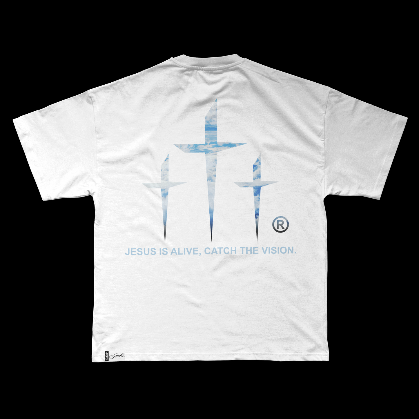 White “Jesus is Alive” Oversized T-Shirt