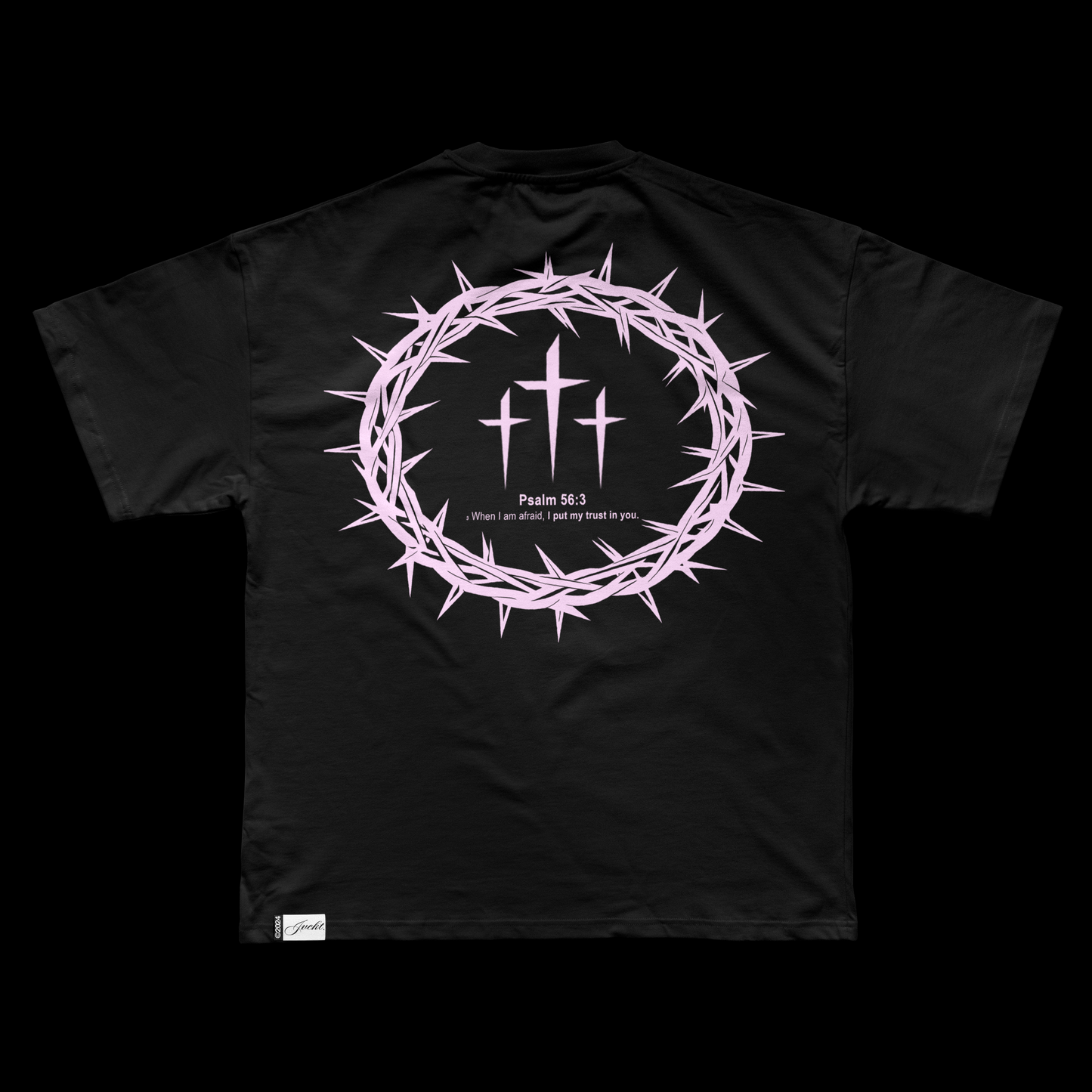 Black "Crown of Thorns" Oversized T-Shirt